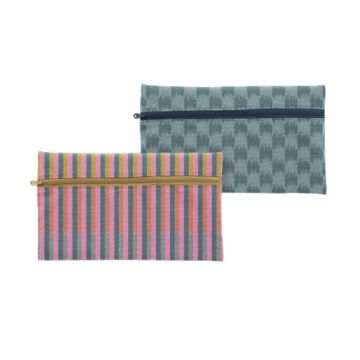 Large Full Color Cotton Front Zip Pouch